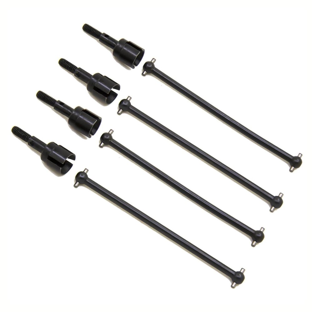 4Pcs Steel Dogbone Drive Shaft & Wheel Axle Replacement 08029 02033 Compatible with HSP 94111 94108 94170 1/10 RC Car Parts,Black