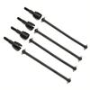 4Pcs Steel Dogbone Drive Shaft & Wheel Axle Replacement 08029 02033 Compatible with HSP 94111 94108 94170 1/10 RC Car Parts,Black view 1
