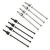 4Pcs Steel Dogbone Drive Shaft & Wheel Axle Replacement 08029 02033 Compatible with HSP 94111 94108 94170 1/10 RC Car Parts,Black view 4