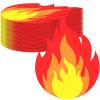 100 Pcs Fire Napkins 6.5 Inch Flame Napkins Napkins Disposable Paper for Firefighter Fire Truck Birthday Pentecost Fireman Graduation Bonfire Survivor Picnic BBQ Party Supplies (Flame Napkins) view 1