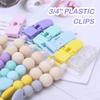 30-Pack Pacifier Clip Replacement Ends - BPA-Free Plastic Fasteners for DIY Baby Crafts, Sewing Bibs & Blankets Straps (3/4 Inch, Random Color) view 3
