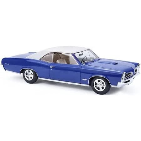 1:18 Highway 61 1966 Pontiac GTO - Barrier Blue with White Top