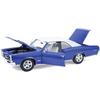 1:18 Highway 61 1966 Pontiac GTO - Barrier Blue with White Top view 2