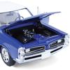 1:18 Highway 61 1966 Pontiac GTO - Barrier Blue with White Top view 4