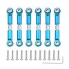RC Car Accessories Compatible with Wltoys A959 A959-B A949 A969 A979 K929 1/18 RC Car Upgrades Parts Accessorie Metal Front Rear Tie Rod Linkage Servo Set(Blue) view 1