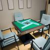 Auto Foldable Mahjong Table for Jewish/Chinese/Japanese/Taiwanese Rules - Ultra Thin Electric Shuffling Machine with 10,000+ Cycles, 42mm Tiles & Chess Mat (Easy Assembly) (Champagne Color) view 2