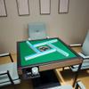 Auto Foldable Mahjong Table for Jewish/Chinese/Japanese/Taiwanese Rules - Ultra Thin Electric Shuffling Machine with 10,000+ Cycles, 42mm Tiles & Chess Mat (Easy Assembly) (Champagne Color) view 3