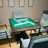 Auto Foldable Mahjong Table for Jewish/Chinese/Japanese/Taiwanese Rules - Ultra Thin Electric Shuffling Machine with 10,000+ Cycles, 42mm Tiles & Chess Mat (Easy Assembly) (Champagne Color) view 4
