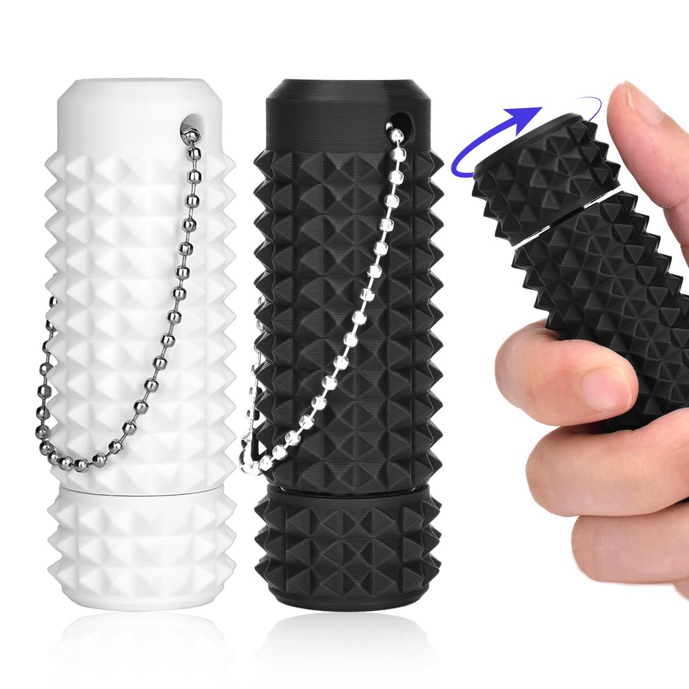 2 Pcs Little Ouchies Pain Stim Fidget Toy, 2-in-1 Pain Fidget Toys for Adults, 3D Printed Spiky Fidget Keychain for Stress Relief, Focus & Anxiety - Novelty Gifts for Office, Travel