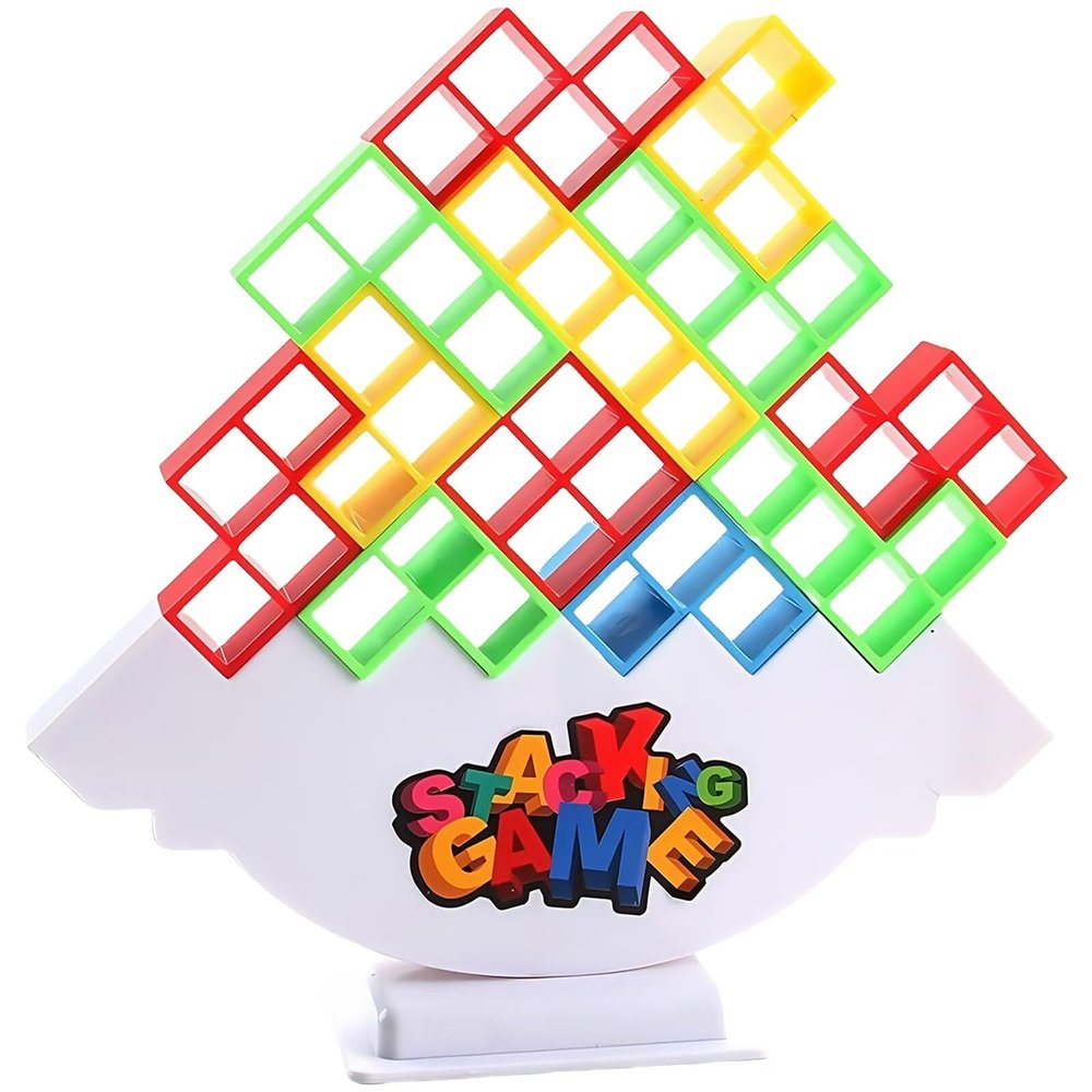 Boobysuu Balance Stacking Attack Block Game, Board Games for 2 Players+ Family Games, Family Travel Party Game for Adult & Kids, Suitable for Kids, Adults, Party, Friends, Team, Pack of 16