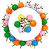 Zaleny Animal Wooden Spinning Tops Wood Spin Tops Novelty Gyroscope Handmade Painted Spinners for Kids Toddlers 48 Pcs view 1