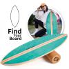 SHA GANG Surf Balance Board Trainer with Roller Wooden Exercise Balancing Stability Trainer - Non Slip Surface for Adults Kids|Balance Board Surfing,Skateboarding,Hockey,Yoga view 2