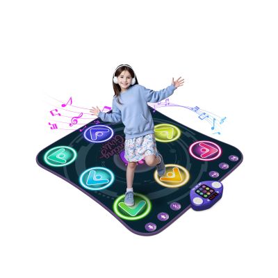 WAYKEE Dance Mat Toys for 3-12 Year Old Girls, Electronic Dance Pad with Light-up LED Wireless Bluetooth & 5 Game Modes, Christmas Birthday Toys Gifts for 3 4 5 6 7 8 9 10+ Year Old Girls