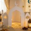 Gueevin Ramadan Eid Mosque Decorations 51x 30 Inch Cardboard Standing Playhouse Masjid Ramadan Home Decoration Islamic Art for Muslim Interactive Learning Praying Quran Book Pray and Islam Teach Gift view 1