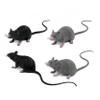 4 PCS Small Fake Rat Toy, Plastic Mouse Toys Realistic Rat Prank Props for April Fool's Day Party Supplies, 8.65X1.77X1.38in (Black, Gray) view 1