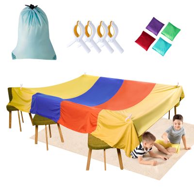 Birodeko Blanket Fort Building Kit for Kids, Portable Playhouse Play Tent Fort with CPC Certification, Indoor/Outdoor Air Tent Fort for Kids Age 4-8 8-12