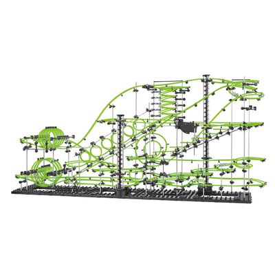 Level 3-8, 757 PCS Marble Run Set Toys with 10 Steel Balls Glow in The Dark, Maze Game Marble Roller Coaster Kit Educational Learning Building Blocks for Adults(233-8G)