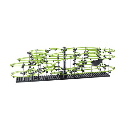Level 3-8, 682 PCS Marble Run Set Toys with 5 Steel Balls Glow in The Dark, Maze Game Marble Roller Coaster Kit Educational Learning Building Blocks for Adults(233-5G)