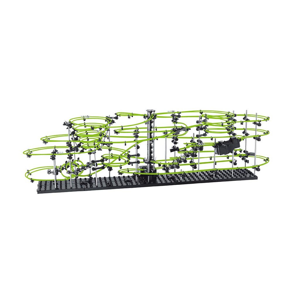 Level 3-8, 682 PCS Marble Run Set Toys with 5 Steel Balls Glow in The Dark, Maze Game Marble Roller Coaster Kit Educational Learning Building Blocks for Adults(233-5G)