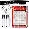 XOXO Parents Movie Night Bingo Cards 20-Pack  Bulk Family Game Set for Adults & Kids | 20 Reusable Bingo Cards with Dry Erase Markers | Perfect for Large Groups, Parties, Classrooms & Events view 3