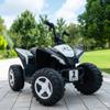 24V Kids Ride On ATV Quad, Electric 4 Wheeler with Spring Suspension, LED Headlights, Music, High/Low Speed, Off-Road Toy Vehicle, Ultimate Birthday for Boys Girls, White view 1