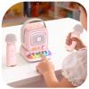 Mini Karaoke Machine with Colorful 7 Piano Keys,Top Christmas Birthday Gifts for 3 4 5 6 7 8 9 10 11 12+ Years Old, Portable Bluetooth Speaker with Wireless Microphone,Boys and Girls Gift-Pink view 1