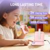 Mini Karaoke Machine with Colorful 7 Piano Keys,Top Christmas Birthday Gifts for 3 4 5 6 7 8 9 10 11 12+ Years Old, Portable Bluetooth Speaker with Wireless Microphone,Boys and Girls Gift-Pink view 4