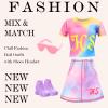 18 Pcs Doll Clothes & Accessories for 11.5 Inch Girl Dolls Include 6 Chill Outfit Hooded Sweater, Dress, Skirt, Sport Wear, Jumpsuit, 6 Shoes, 1 Backpack, 5 Accessories for Dolls Casual Wear view 3