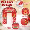 10Pcs Christmas Reindeer Stable Decorations Xmas Elk Cardboard Castle Playhouse with Arch Large Christmas Deer Castle Boxes Party Decor for Xmas Winter Birthday Holiday Party Decors view 3