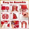 10Pcs Christmas Reindeer Stable Decorations Xmas Elk Cardboard Castle Playhouse with Arch Large Christmas Deer Castle Boxes Party Decor for Xmas Winter Birthday Holiday Party Decors view 4
