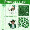 300 PCS St Patricks Day Accessories,32" St. Patrick's Day Green Beads Bulk Necklaces Costumes Set for Parade Throws, Party Supplies Favors, Metallic Green Irish Saint Patricks Day Decorations view 2
