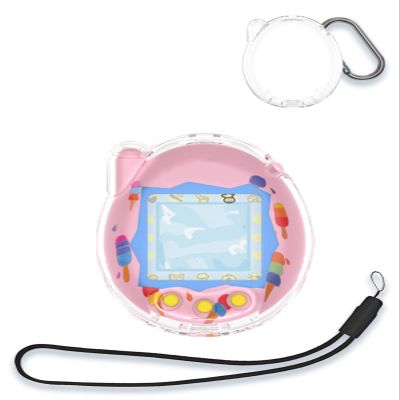 for Tamagotchi Connection Case Cover,WUNIAK Design Kid Friendly PC Protective Portable Scratch Shock Resistant Shell with Lanyard for Tamagotchi,Transparent