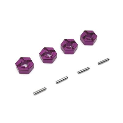 16101 16102 16103 16104 16106 16201 12mm Metal Wheel Hex Hub Adapter Compatible with 1 16 Scale RC Car Upgrade Parts Compatible with Various RC Models(Purple)