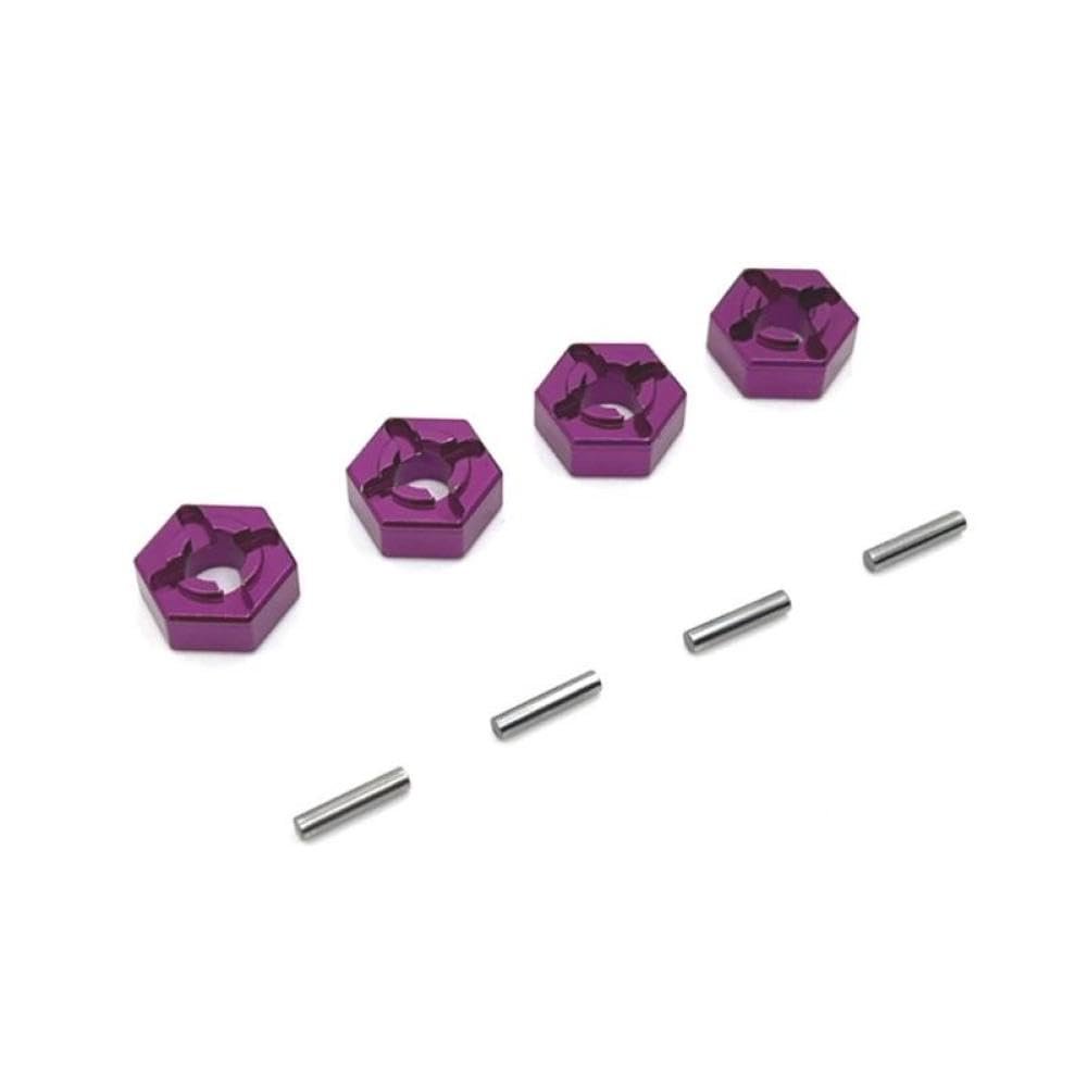 16101 16102 16103 16104 16106 16201 12mm Metal Wheel Hex Hub Adapter Compatible with 1 16 Scale RC Car Upgrade Parts Compatible with Various RC Models(Purple)