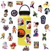 100pcs Anime Dragon and Ball Stickers Mixed Pack,Lovely Cartoon Characters Decals Cartoon Anime Sticker for Kids Teens Waterproof Stickers for Water Bottle Laptop Luggage Helmet Skateboard Guitar view 3