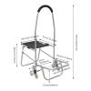 Foldable Stair Climbing Cart with Seat, Folding Chair with Detachable Storage Bag for Art Student to Sketch Outdoors, Multi Use Rolling Cart with Built-in Seat, Removable Bag (Black) view 3