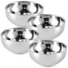 5.5 in 4 Pcs Dish Set & Cereal Snack, Double Wall 304 Steel Stainless Insulated, Bowls Unbreakable for Home Travel Safe Dishwasher view 1