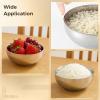 5.5 in 4 Pcs Dish Set & Cereal Snack, Double Wall 304 Steel Stainless Insulated, Bowls Unbreakable for Home Travel Safe Dishwasher view 4