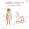FUNLIO Unicorn Baby Rocking Horse for Toddlers 1-3 Years, Rainbow Fairy Unicorn Rocking Horse, Stuffed Ride-on Animal Rocker, Easy to Assemble, CPC & CE Certified-Small view 4
