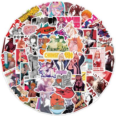 100pcs Chainsaw Anime Man Stickers Mixed Pack Cartoon Characters Decals Cartoon Anime Sticker for Teens Waterproof Stickers for Water Bottle Laptop Luggage Helmet Skateboard Guitar (Chainsaw100)