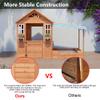 Kids Playhouse with Sandbox, Wooden Outdoor Cottage Play House with Sand Pit for Backyard Garden Ages 3 to 10 Years Old (Brown) view 4
