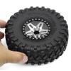 2.2-inch Aluminum beamlock RC Crawler Tires Wheels Set All Terrain tire 12mm Hex Suitable for 1/10 1//8 RC Climbing car TRX4 Axial Gen8 SCX10 II RC4WD D90 TF2 Tamiya CC01 (R396 Silver) view 3