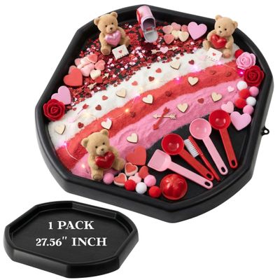 Gemscream 28 Inch Medium Sensory Tray Tuff Tray for Kids Play Set Table Indoor and Outdoor Activities Playtray for Classroom Sensory for Toddlers and Kids for Sand Water Block Pasta Novelty Gifts