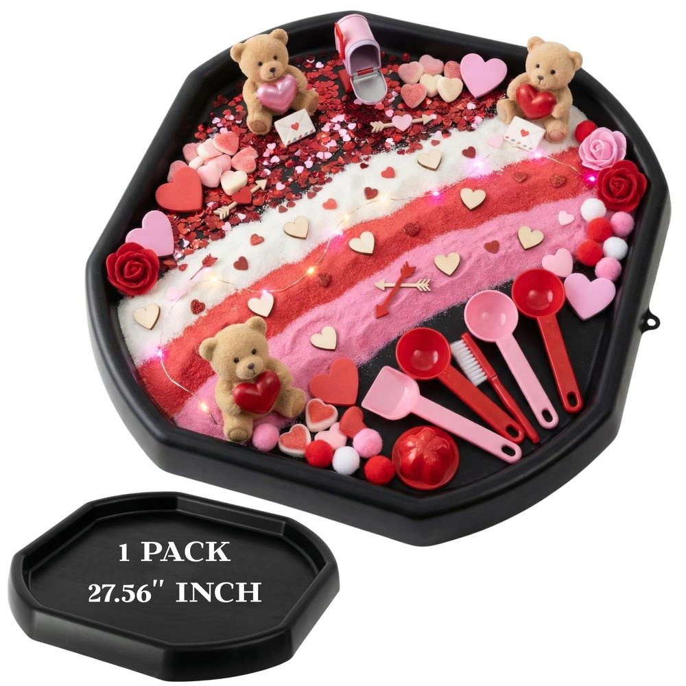 Gemscream 28 Inch Medium Sensory Tray Tuff Tray for Kids Play Set Table Indoor and Outdoor Activities Playtray for Classroom Sensory for Toddlers and Kids for Sand Water Block Pasta Novelty Gifts