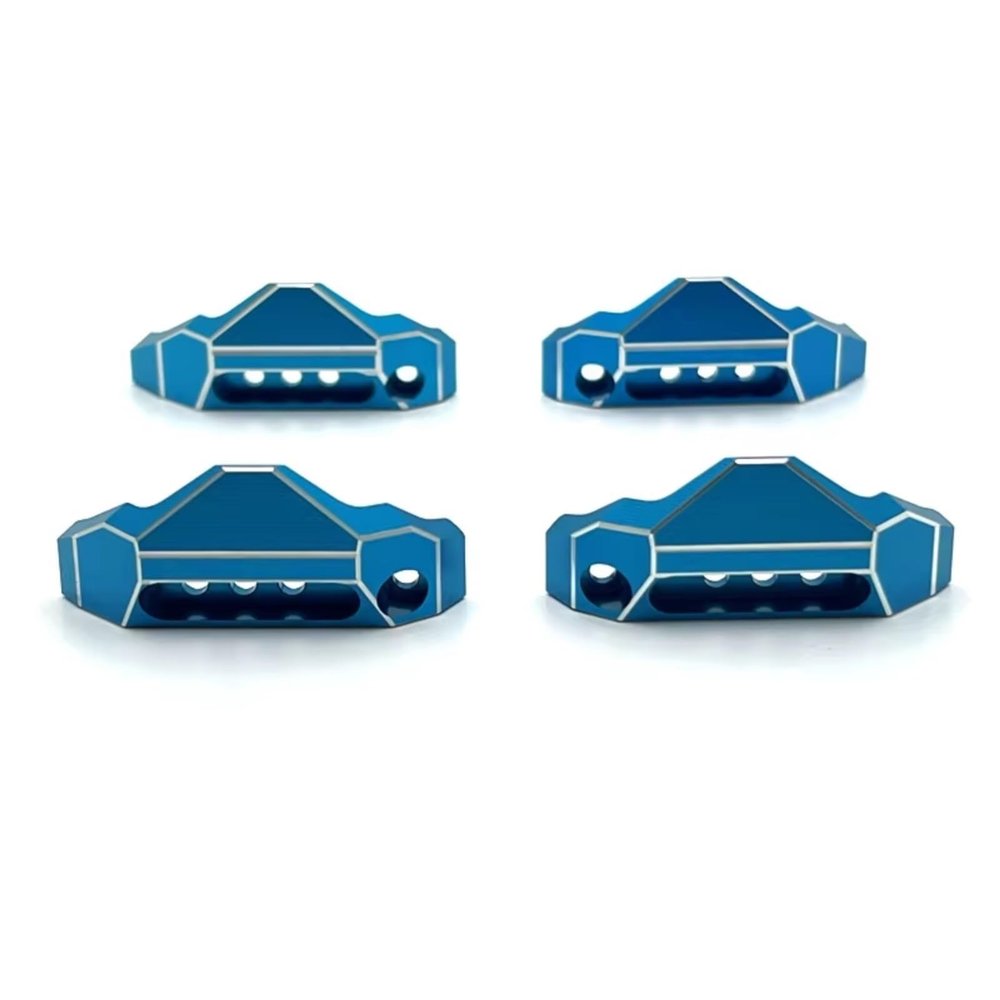 Parts For MJX 10208 1/10 Metal Shock Absorber Protector Set RC Car Upgrade Parts Accessories(Blue)