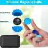 BUSOHA Silicone Fidget Balls - 8 Pack Fidget Toys Stress Balls for Adults Sensory Stone Travel Toys for Calming,Autism and ADHD,Gifts for Teens ,Blue view 3