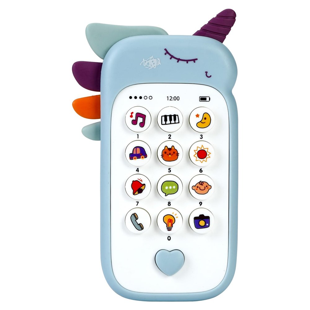 Cute Animal Pretend Play Kids Toy Phone - Interactive Musical Learning Smartphone with Buttons & Animal Sounds, Educational Role Play Gift for Boys Girls
