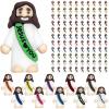 110 PCS Little Jesus Figures Bulk, Mini Jesus Loves You Rubber Pocket Figurines for Hide & Seek, Christmas Jesus Easter Egg Fillers Sunday School Baptism Gifts Religious Party Favors (11 Colors) view 1