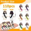 110 PCS Little Jesus Figures Bulk, Mini Jesus Loves You Rubber Pocket Figurines for Hide & Seek, Christmas Jesus Easter Egg Fillers Sunday School Baptism Gifts Religious Party Favors (11 Colors) view 2
