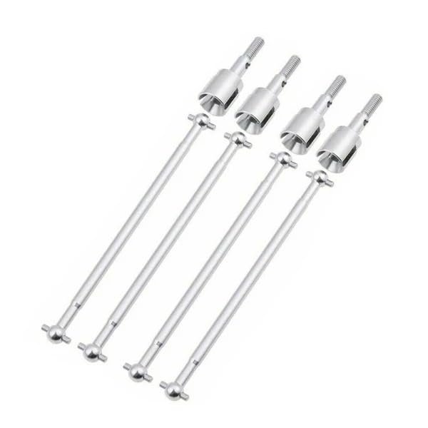 8pcs/Set Drive Shaft 89.5mm Dogbones 08029 & 02033 Stub Wheel Axle Compatible with RC Redcat Volcano Epx HSP 1/10 Model Car 94111 94108(Silver)